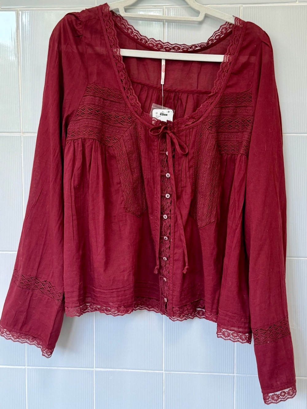 NWT Free People Lightweight Semi-Sheer Blouse